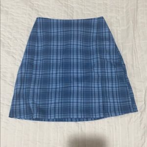 John Galt Blue Plaid Skirt